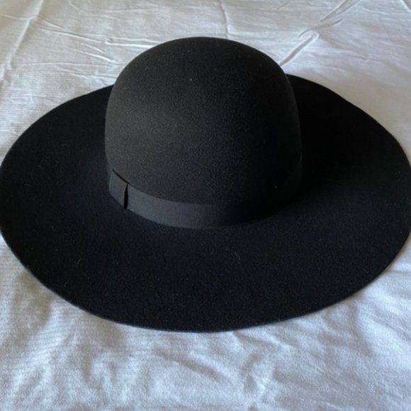 August Hat Company Black Wide Brim Floppy Hat - Picture 2 of 6